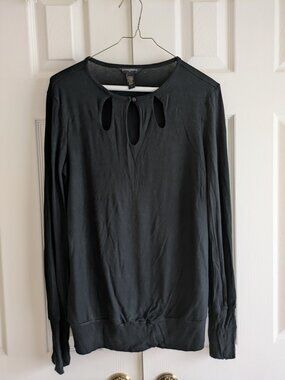 Banana Republic Black top with Key Hole Neckline in size S